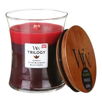 WoodWick Sun Ripened Berries Trilogy Vase (berry Ripening In The Sun) - Scented Candle 275.0g