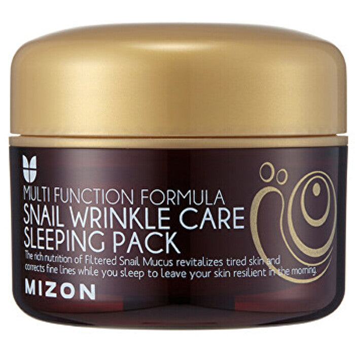 Mizon Snail Wrinkle Care Sleeping Pack - Regenerating Night Face Mask With Snail Secretion Filtrate 50% For Skin Rejuvenation And Nutrition 80ml