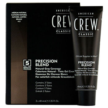 American Crew Precision Blend Natural Gray Coverage - Toning Hair Mousse For Gray Hair 3x 40ml 120ml