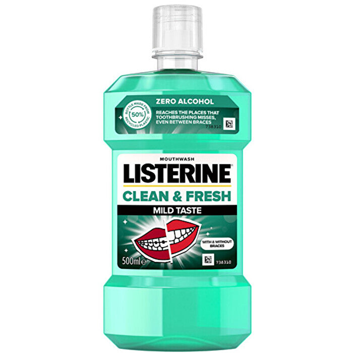 Listerine Clean & Fresh Mild Taste Mouthwash 500ml