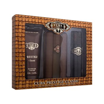 Cuba Prestige Gift Set Eau De Toilette 90ml Shower Gel 200ml And Aftershave 100ml 90ml