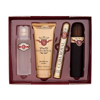 Cuba Royal Gift Set Eau De Toilette 100ml Aftershave 100ml Shower Gel 200ml And Miniature Eau De Toilette 35ml 100ml