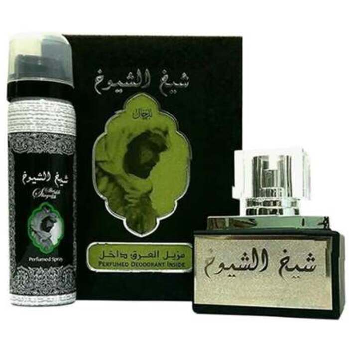 Lattafa Perfumes Sheikh Al Shuyukh Gift Set Eau De Parfum 50ml And Deospray 50ml 100ml