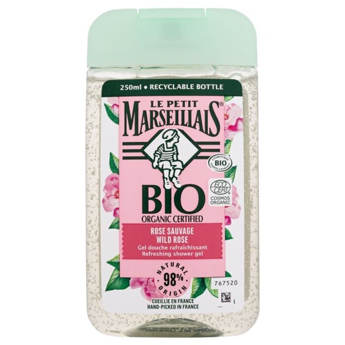 Le Petit Marseillais Bio Organic Certified Wild Rose Refreshing Shower Gel 250ml