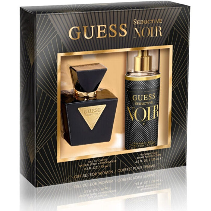 Guess Seductive Noir Gift Set Eau De Toilette 75ml And Body Spray 125ml 75ml