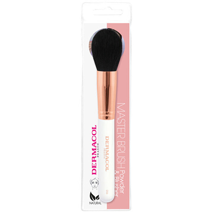Dermacol Rose Gold D56 Brush - Powder And Blush Brush With Case