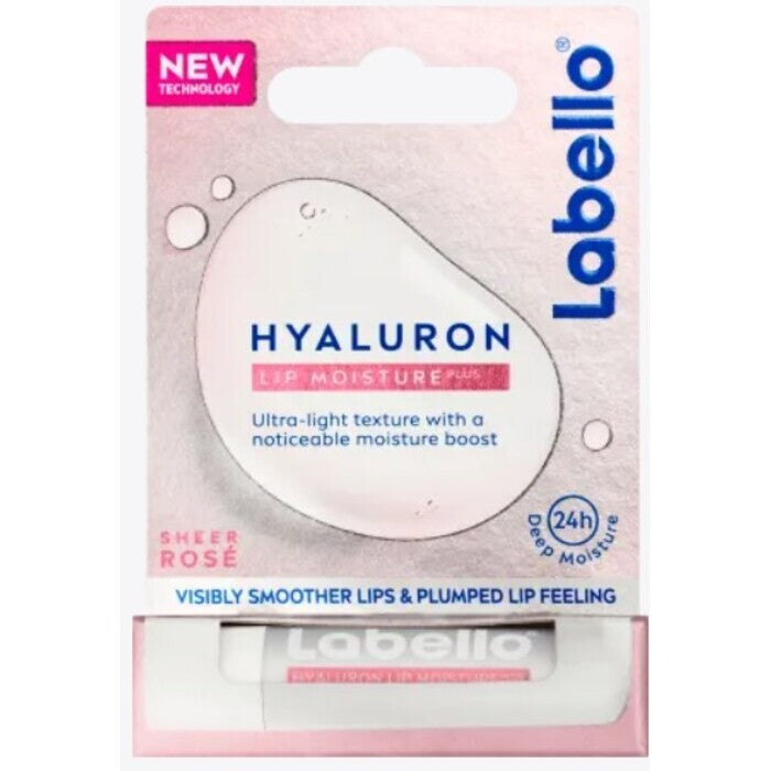 Labello Hyaluron Lip Moisture Plus Sheer Rose - Balzám Na Rty 5.2g