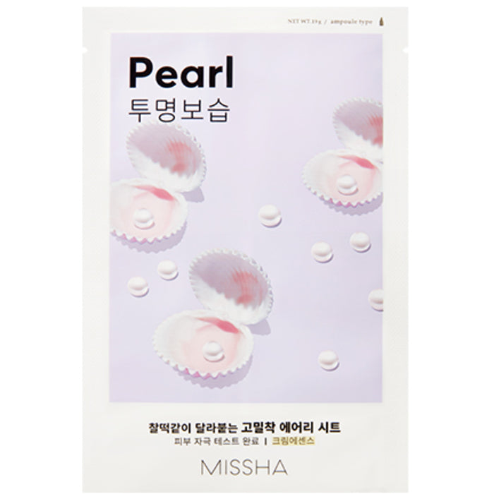 Missha Airy Fit Sheet Mask Pearl - Brightening And Moisturizing 19.0g