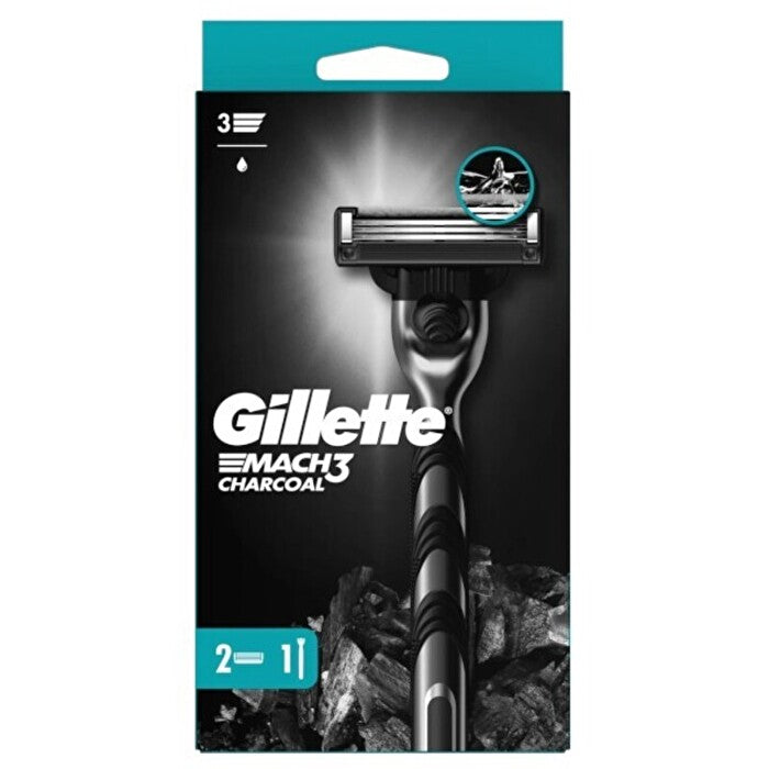 Gillette Mach3 Charcoal - Razor & 2 Replacement Heads