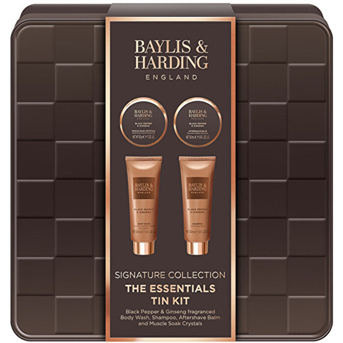 Baylis & Harding Essentials Tin Kit ( Černý Pepř & Ženšen ) - Dárková Sada