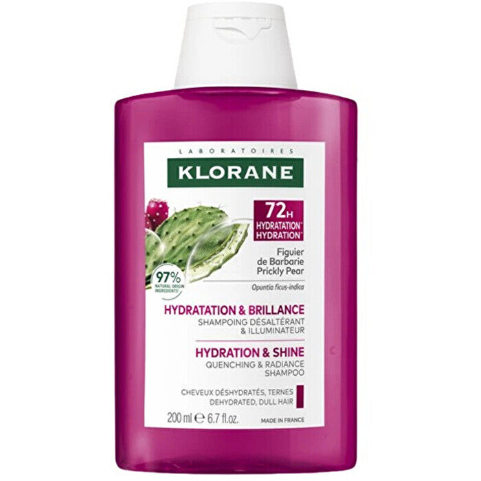 Klorane 72h Hydration & Shine Quenching Shampoo - Šampon S Opuncií 400ml