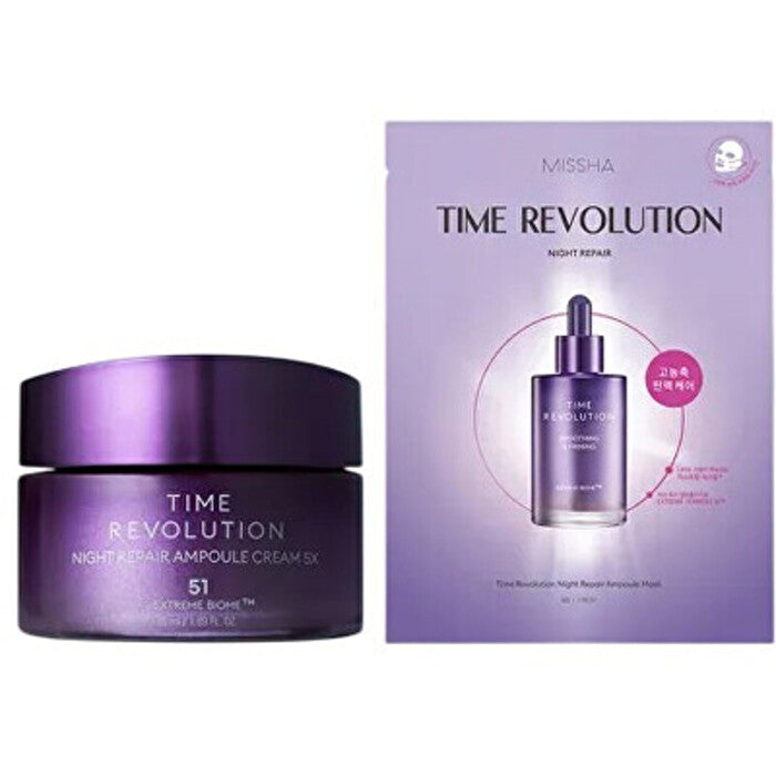 Missha Time Revolution Night Repair Cream & Mask Duo Set - Gift Set