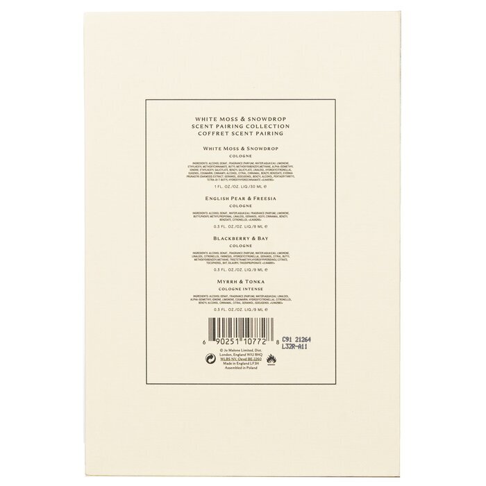 Jo Malone White Moss & Snowdrop Scent Pairing Collection 4pcs