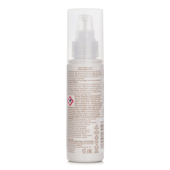 Paul Mitchell Mitchell Awapuhi Wild Ginger Style Styling Treatment Oil 100ml/3.4oz