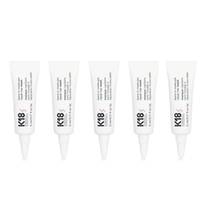 K18 【Super Saver Pack】Leave-In Molecular Repair Hair Mask 5ml/0.17oz x5