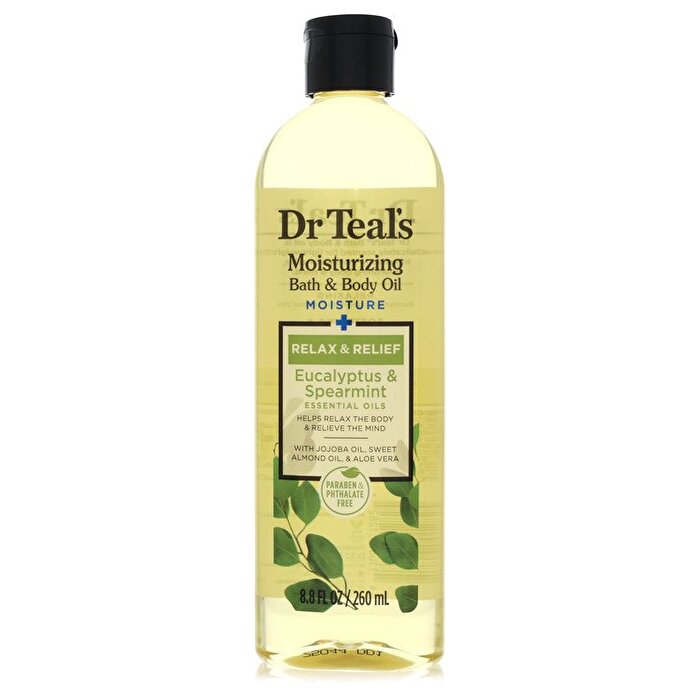Dr Teal's Bath Additive Eucalyptus Oil Pure Epson Salt Body Oil Relax & Relief with Eucalyptus & Spearmint 260ml/8.8oz