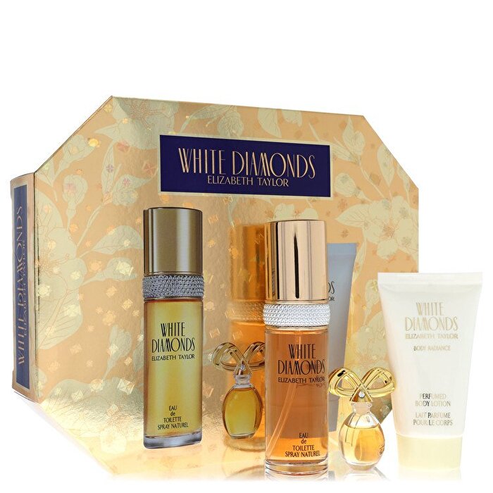 Elizabeth Taylor White Diamonds Gift Set - 1 oz Eau De Toilette Spray + Min Eau De Parfum + 1.7 oz Body Lotion