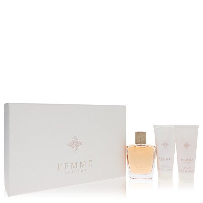 Usher Femme Gift Set - Eau De Parfum Spray + Body Lotion + Shower Gel