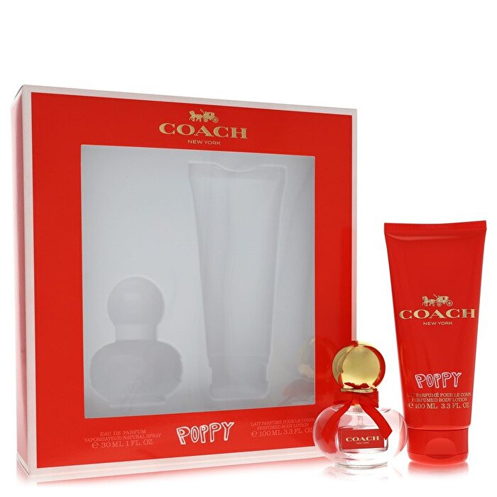 Coach Poppy Gift Set - Eau De Parfum Spray + 3.3 oz Body Lotion