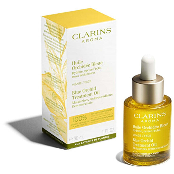Clarins Blue Orchid Face Treatment Oil - Rejuvenating Skin Oil For Dehydrated Skin Blue Orchid 30ml
