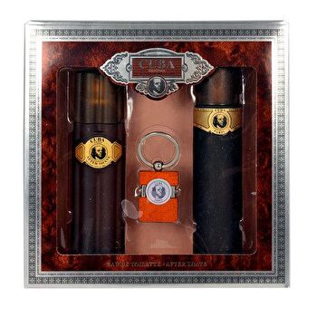 Cuba Gold Gift Set Eau De Toilette 100ml After Shave Gold 100ml And Keychain 100ml