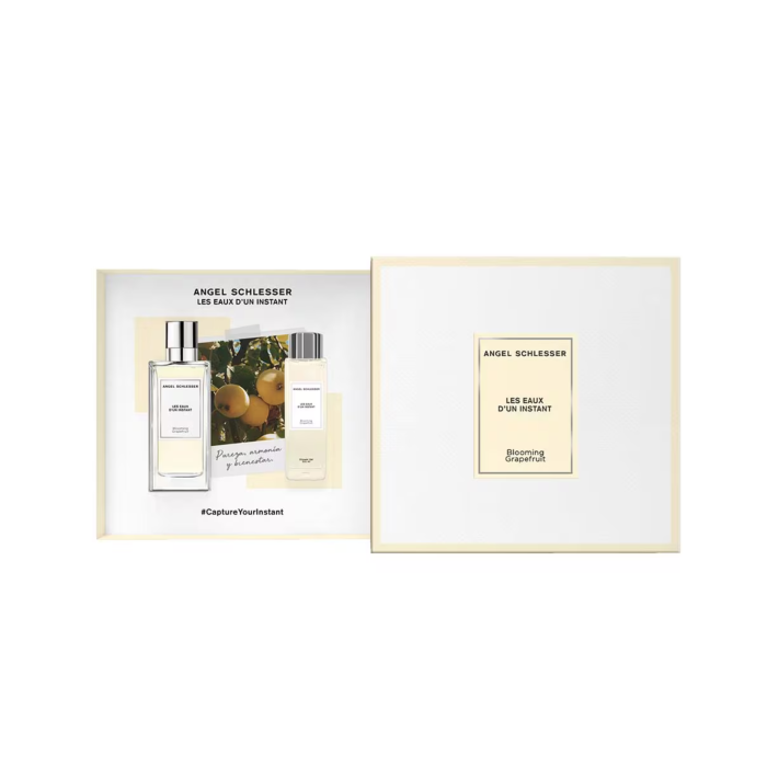 Angel Schlesser Les Eaux D'un Instant Blooming Grapefruit Unisex Set Eau De Toilette 100ml & Sg 100ml