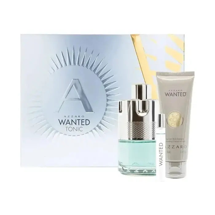 Azzaro Wanted Tonic Man Set Eau De Toilette 100ml & Eau De Toilette 7.5ml & Body Shampoo 100ml