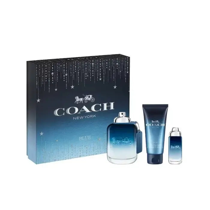 Coach Blue Man Set Eau De Toilette 100ml & Eau De Toilette 15ml & All-over Shower Gel 100ml