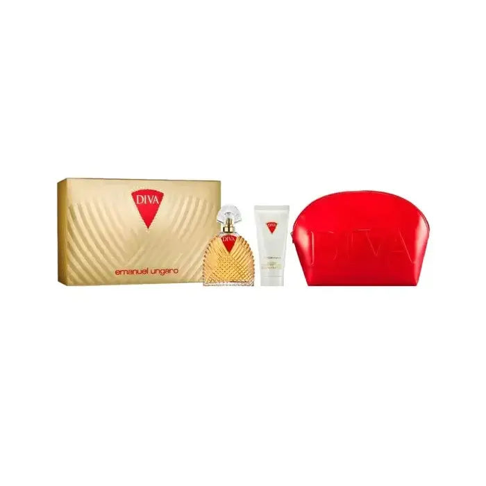 Emanuel Ungaro Diva Woman Set Eau De Parfum 100ml & Bl 100ml & Toiletry Pouch