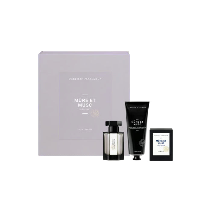L'artisan Parfumeur Mure Et Musc Unisex Set Eau De Toilette 50ml & Soap 25gm & Hand Cream 50ml