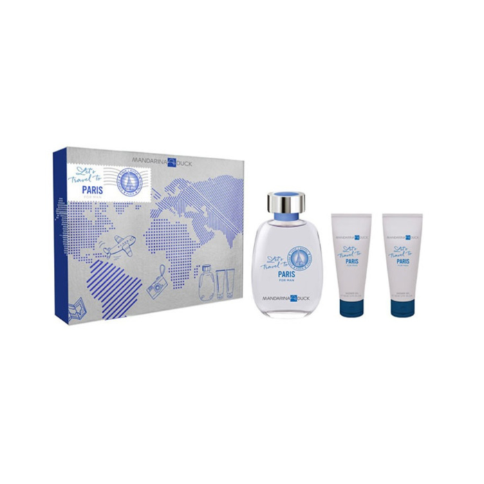 Mandarina Duck Let's Travel To Paris Set Eau De Toilette 100ml & Sg 2x 50ml
