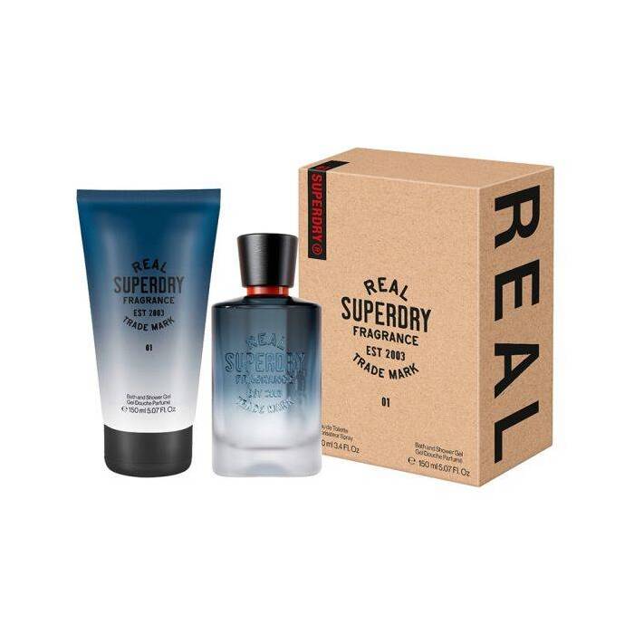 Superdry Real Superdry 01 Man Eau De Toilette 100ml & Bath & Sg 150ml Travel Set