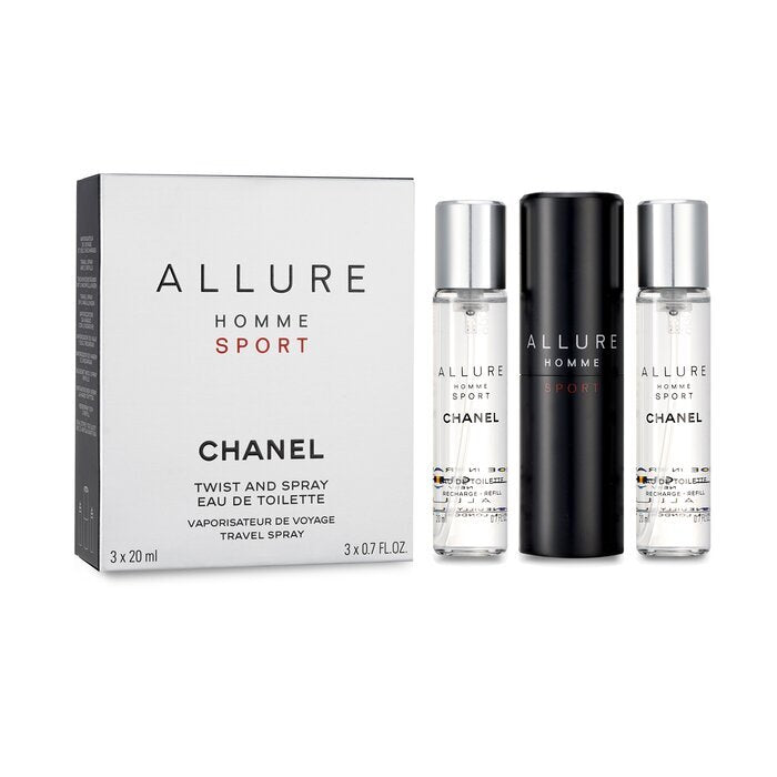 Chanel Allure Homme Sport Eau De Toilette Travel Spray (With Two Refills) 3x20ml/0.7oz