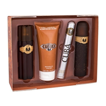 Cuba Gold Gift Set Eau De Toilette 100ml After Shave Gold 100ml Shower Gel Gold 200ml And Gold Eau De Toilette 35ml 100ml