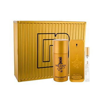 Paco Rabanne 1 Million Set Eau De Toilette 100ml & Deospray 150ml & Miniature Eau De Toilette 10ml 100ml