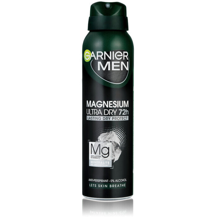 Garnier Men Magnesium Ultra Dry Deospray - Antiperspirant For Men With Magnesium 150ml