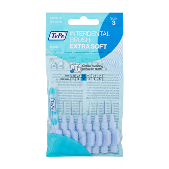 TePe Interdental Brush Extra Soft (0.6 Mm Blue 8 Pcs) - Very Fine Interdental Brushes 8.0ks