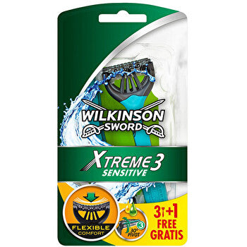 Wilkinson Sword Xtreme3 sensitive (4 Pcs) - Disposable Razor For Men