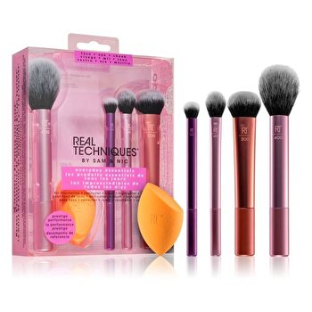 Real Techniques Everyday Essentials - Set Of Cosmetic Brushes For Face And Eyes