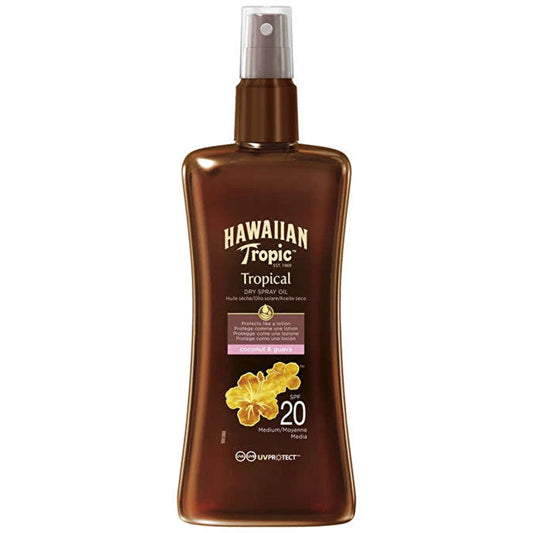 Hawaiian Tropic Protective Dry Spray Oil Spf 20 - Dry Suntan Oil With Spray 200ml