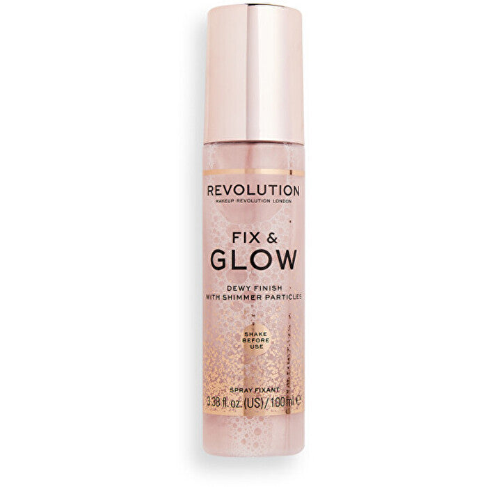 Makeup Revolution Fix & Glow Dewy Finish - Brightening Fixation Spray For Make-up 100ml