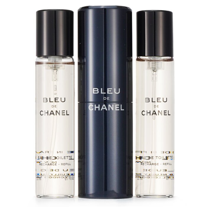 Bleu De Chanel Eau De Toilette Travel Spray & Two Refills 3x20ml/0.7oz