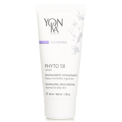 Yonka Age Defense Phyto 58 Creme With Rosemary + Vit. A.E.F. - Revitalizing, Invigorating (Normal To Oily Skin) 40ml/1.38oz