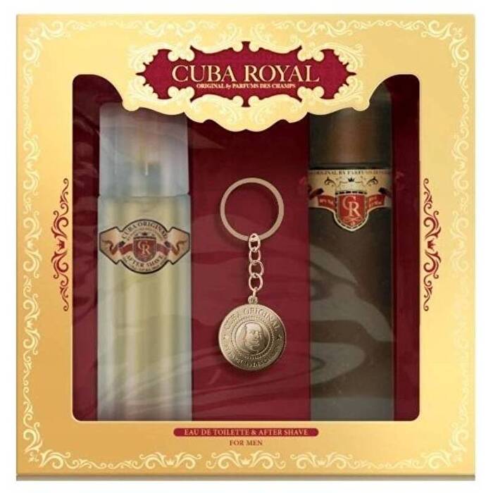 Cuba Royal Gift Set Eau De Toilette 100ml After Shave 100ml And Key Ring 100ml