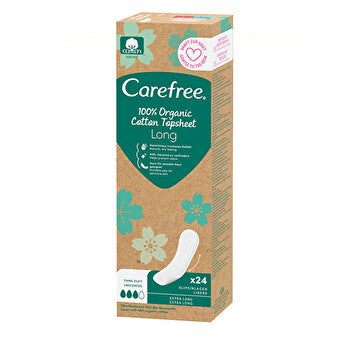Carefree Organic Cotton Long - Panty Liners 24.0ks