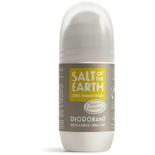 Salt-Of-The-Earth Amber & Santalwood Deo Roll-on ( Refillable ) 75ml