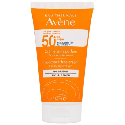 Avène Sun Cream Invisible Finish Fragrance-free Spf50+ (dry And Sensitive Skin) 50ml