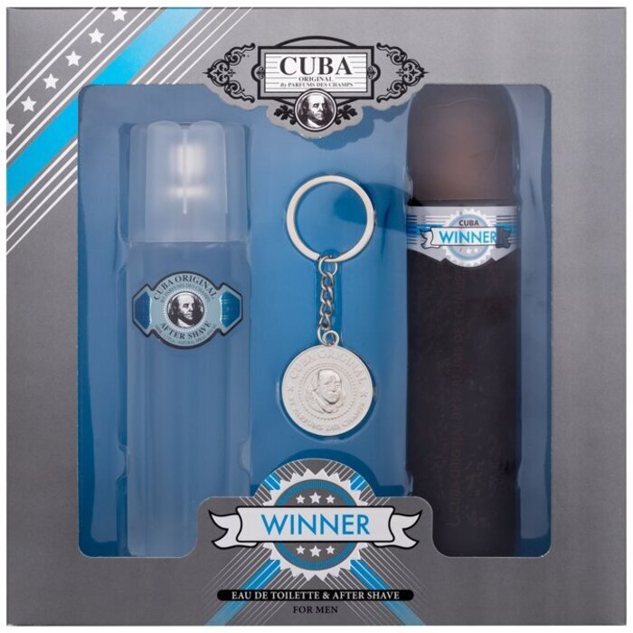Cuba Winner Gift Set Eau De Toilette 100ml After Shave 100ml And Pendant 100ml