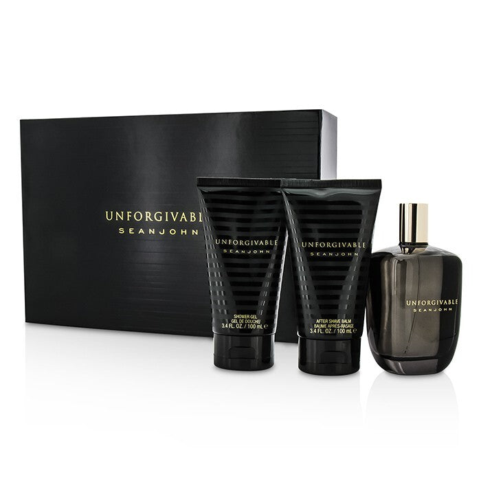 Sean John Unforgivable Gift Set - Eau De Toilette Spray + 3.4 oz Shower Gel + 3.4 oz After Shave Balm