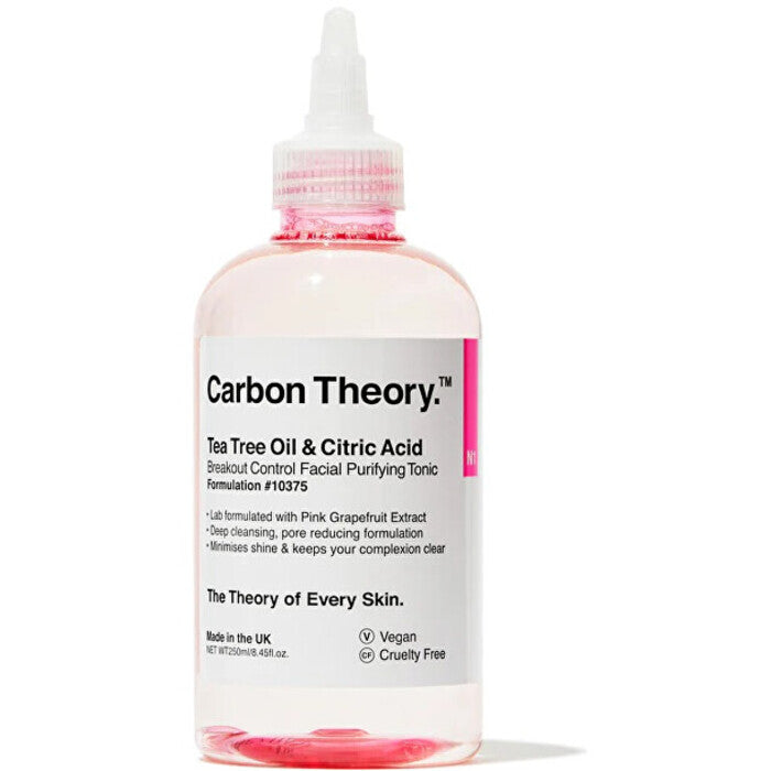 Carbon Theory Tea Tree Oil & Citric Acid Breakout Control Facial Purifying Tonic 250ml
